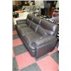 Image 1 : SHOWHOME BLACK LEATHERETTE PLUSH SOFA
