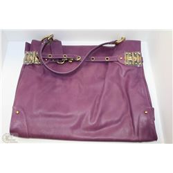 NEW DELLA LEATHER SUSAN PURSE AUBERGINE(PURPLE)