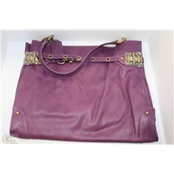 NEW DELLA LEATHER SUSAN PURSE AUBERGINE(PURPLE)