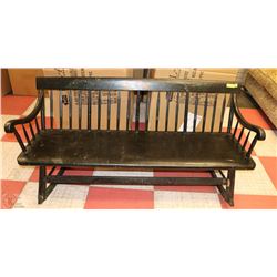 EARLY 1800'S ROCKING BENCH HAND PAINTED
