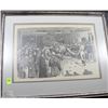 Image 1 : FRAMED "THOROUGHBREDS" PHOTOENGRAVED WOOD ETCHING