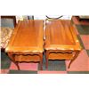 Image 1 : PAIR OF WOOD FRENCH PROVINCIAL END TABLES