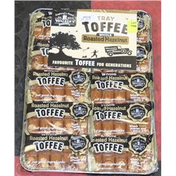 TRAY OF FULL ROASTED HAZLENUT TOFFEE WITH BAKING