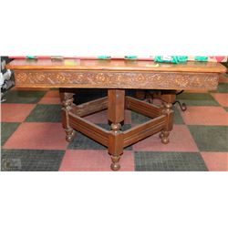 ANTIQUE WOOD CARVED TABLE