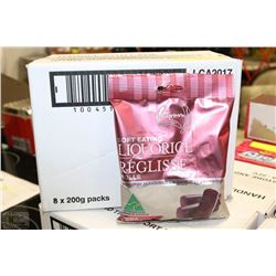 CASE WITH 8-200GRAM PKS OF SOFT EATING RASPBERRY