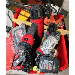 TOTE OF ASSORTED POWER TOOLS