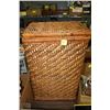 Image 1 : WICKER HAMPER     8" X 14" X 21"HIGH