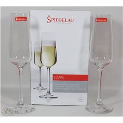 NEW SPIEGELAU CHAMPAGNE GLASSES (SET OF 2)