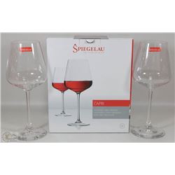 NEW SPIEGELAU RED  WINE GLASSES (SET OF 2)