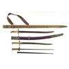 Image 1 : LOT OF 3 BAYONETS AND 2 SWORD SCABBARDS