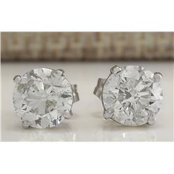 2.40CTW Natural Diamond Earrings 14K Solid White Gold