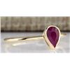 Image 2 : .60 CTW Natural Ruby Ring In 14k Yellow Gold