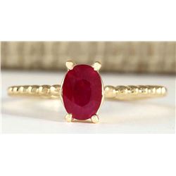 .80 CTW Natural Ruby Ring In 14k Yellow Gold