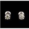 Image 1 : 14KT White Gold 1.00 ctw Diamond Solitaire Earrings