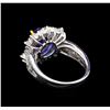 Image 3 : 14KT Two-Tone Gold 3.15 ctw Tanzanite and Diamond Ring