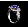 Image 4 : 14KT Two-Tone Gold 3.15 ctw Tanzanite and Diamond Ring