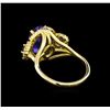 Image 3 : 14KT Yellow Gold 4.01 ctw Tanzanite, Sapphire and Diamond Ring