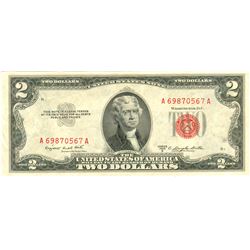 1953-B $2 XF/AV Red Seal Note