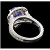 Image 3 : 2.70 ctw Tanzanite and Diamond Ring - 14KT White Gold