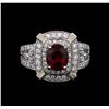 Image 2 : 14KT White Gold 2.67 ctw Spinel and Diamond Ring