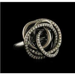 1.37 ctw Diamond Ring - 18KT White and Black Gold