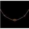 Image 1 : James Kurk 0.65 ctw Diamond Necklace - 14KT Rose Gold