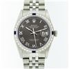 Image 1 : Rolex Stainless Steel Dark Rhodium Roman Sapphire DateJust Men's Watch