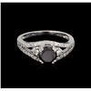 Image 2 : 2.00 ctw Black Diamond Ring - 14KT White Gold