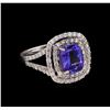 Image 1 : 14KT White Gold 2.61 ctw Tanzanite and Diamond Ring