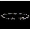 Image 3 : 3.50 ctw Sapphire and Diamond Bracelet - 14KT White Gold