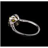 Image 3 : 18KT White Gold 1.56 ctw Fancy Yellow Diamond Ring