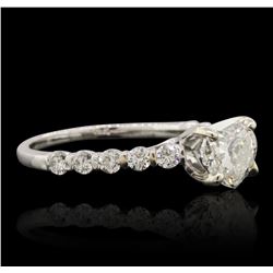 14KT White Gold EGL Certified 1.53 ctw Diamond Ring