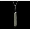 Image 2 : Chain Tassel Metal Necklace - Rhodium Plated