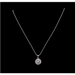 14KT White Gold 2.35 ctw Diamond Pendant With Chain