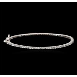 14KT White Gold 2.05 ctw Diamond Bangle Bracelet