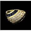 Image 2 : 2.20 ctw Sapphire and Diamond Ring - 14KT Yellow Gold