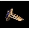 Image 3 : 3.08 ctw Tanzanite and Diamond Ring - 14KT Rose Gold