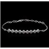 Image 1 : 0.86 ctw Diamond Bracelet - 14KT White Gold