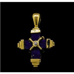 Diamond Cross Pendant - 18KT Yellow Gold