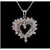 Image 1 : 14KT White Gold 1.83 ctw Diamond Pendant With Chain