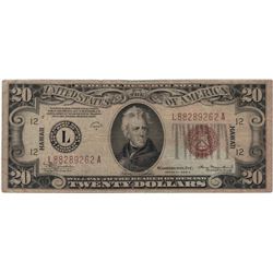 1934 $20 Hawaii Federal Reserve Note Currency