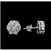 Image 2 : 14KT White Gold 1.57 ctw Diamond Earrings