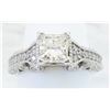 Image 3 : 1.30 ctw Certified Diamond Ring - 14KT White Gold
