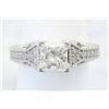 Image 4 : 1.30 ctw Certified Diamond Ring - 14KT White Gold