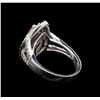 Image 3 : 14KT White Gold 1.20 ctw Morganite and Diamond Ring