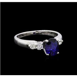 1.13 ctw Sapphire and Diamond Ring - Platinum