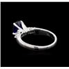 Image 3 : 1.13 ctw Sapphire and Diamond Ring - Platinum