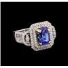 Image 1 : 14KT Two-Tone 2.79 ctw Tanzanite and Diamond Ring