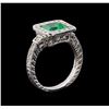 Image 4 : 2.54 ctw Emerald and Diamond Ring - 14KT White Gold