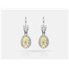 Image 1 : Diamond Earrings - 18KT Two-Tone Gold